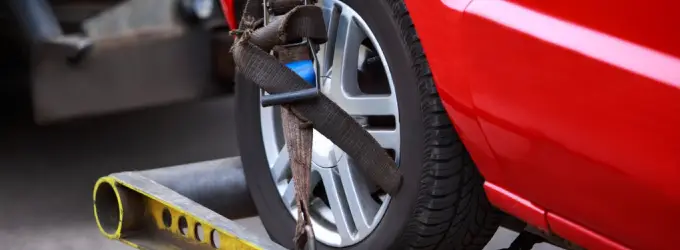 Car on tow hitch