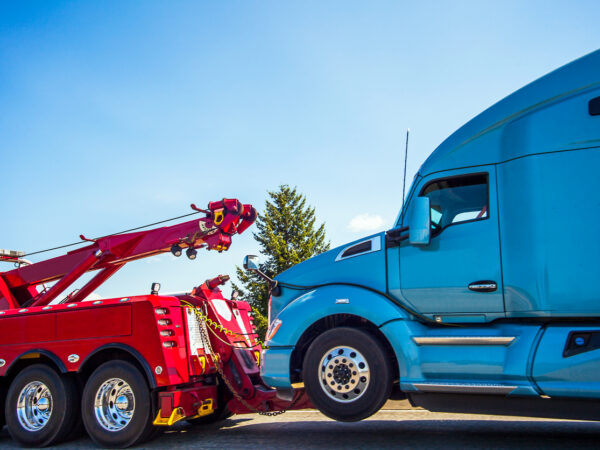 A broken down semi gets towing Greenup IL services