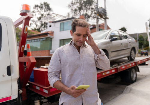 A man calls for towing Mattoon IL