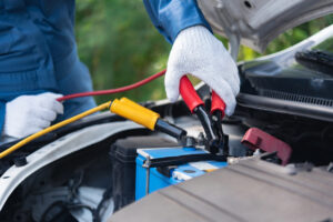A car gets jumped from Heartland Towing & Recovery, which provides towing Greenup IL services