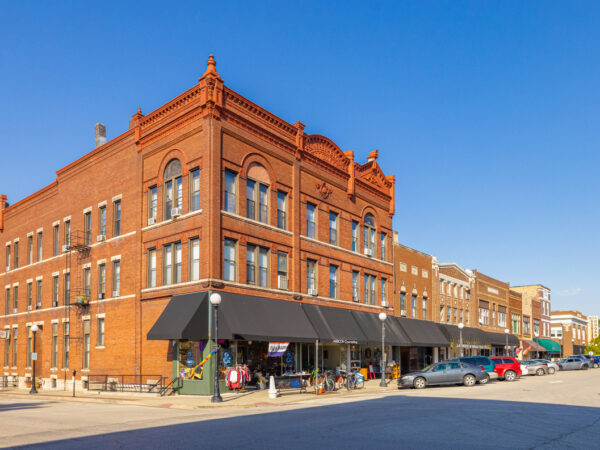 The Old Business District on Monroe Avenue in Charleston IL
